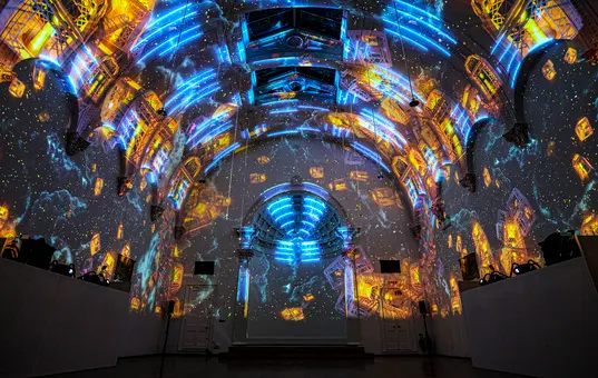 Info - Genesis London at Swiss Church: An immersive light show